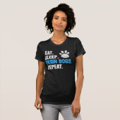 Eat Sleep Train Hunde wiederholen T-Shirt (Vorne ganz)