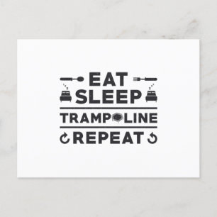 Eat Sleep Trampoline Repeat Trampolining Gymnast Postkarte