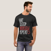 Eat Sleep Ukulele Repeat T-Shirt (Vorne ganz)