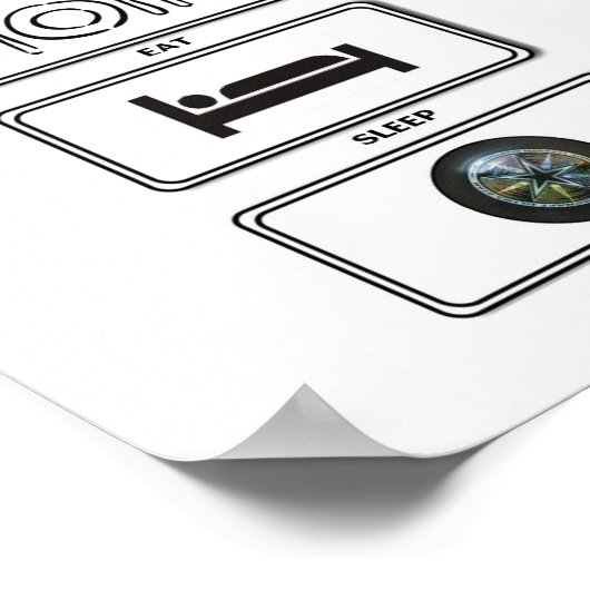 eat sleep ultimate poster (Ecke)