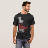 Eat Sleep Valve trombone Wiederholung T-Shirt (Vorne ganz)