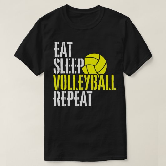 Eat Sleep Volleyball Repeat Cool Player Fun  T-Shirt (Design vorne)
