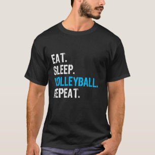Eat Sleep Volleyball Wiederholung, Funny Volleybal T-Shirt