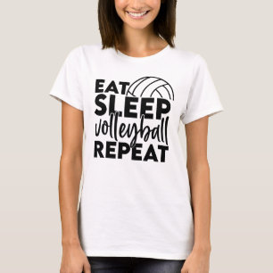 Eat Sleep Volleyball Wiederholung T-Shirt