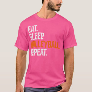 Eat Sleep Volleyball Wiederholung T-Shirt