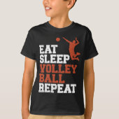 Eat Sleep Volleyball Wiederholung Volleyball Boy G T-Shirt (Vorderseite)