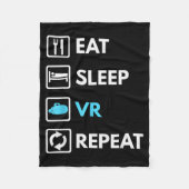 Eat Sleep Vr Repeat Funny Vr Gamer Boy Vr Athlete  Fleecedecke (Vorderseite)