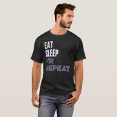 Eat Sleep Vr Repeat Virtual Reality Video Game Pc  T-Shirt (Vorne ganz)