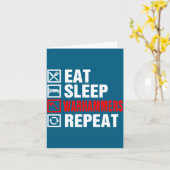 Eat Sleep Warhammers Repeat For Men Women Boys Kid Karte (Gelbe Blume)