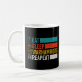 Eat Sleep Warhammers Wiederholen Gamer Retro Video Kaffeetasse (Links)