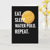 Eat Sleep Water Polo Repeat Water Polo Player Gift Karte (Gelbe Blume)