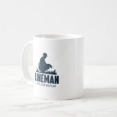 Eat Sleep Wiederholen lineman Vater Witziges Gesch Kaffeetasse (Vorderseite Links)