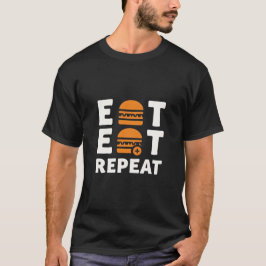 Eat Sleep Wiederholung - Funny Burger Lover Design T-Shirt