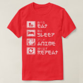 Eat Sleep Wiederholung Funny JapanischGeschenk T-Shirt (Design vorne)