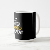 Eat Sleep Wire Repeat Electrician Electrical Kaffeetasse (VorderseiteRechts)
