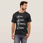 Eat Sleep Wrestle Repeat - T-Shirt (Vorne ganz)