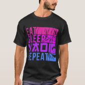 Eat Sleep Yaoi Repeat Fujoshi Anime Boy Gay Manga T-Shirt (Vorderseite)