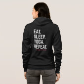Eat. Sleep. Yoga. Repeat. | Zip-Up Hoodie (Schwarz voll)
