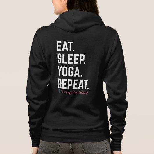Eat. Sleep. Yoga. Repeat. | Zip-Up Hoodie (Rückseite)