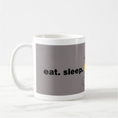 Eat Sleep Zeichn Wiederholung Kaffee Tee Tasse Cup (Links)