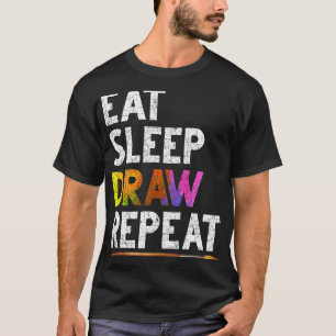 Eat Sleep Zeichnend Wiederholung Funny Sketching G T-Shirt