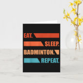 Eat Slepp Badminton Repeat Karte (Gelbe Blume)