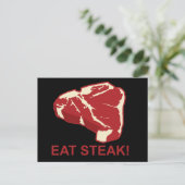Eat STeak Postkarte (Stehend Vorderseite)