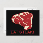 Eat STeak Postkarte (Vorne/Hinten)