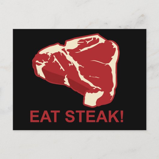 Eat STeak Postkarte (Vorderseite)