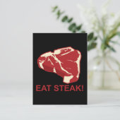 Eat STeak Postkarte (Stehend Vorderseite)