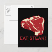 Eat STeak Postkarte (Vorne/Hinten)