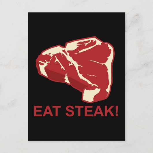 Eat STeak Postkarte (Vorderseite)