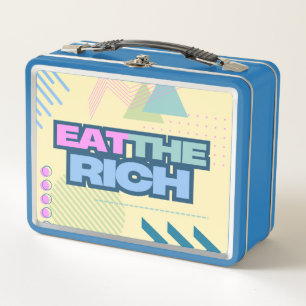 Eat the Rich 90er-Vibe-Lunchbox Metall Brotdose
