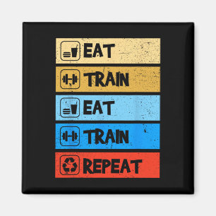 Eat Train Wiederholen Stärke Sport Fitnessstudio L Magnet