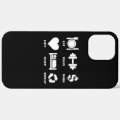 Eat Train Work Love Sleep Repeat Motivational Gym Case-Mate iPhone Hülle (Hinten (horizontal))