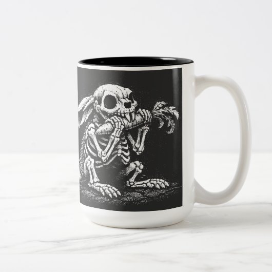 Eat Veggies – Dead Rabbit by BurnsInHell Zweifarbige Tasse (Rechts)