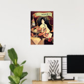 EAT WINE DINE GEISHA Vintage japanische Werbung Poster (Heimbüro)