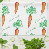 Eat Your Carrots Watercolor Geschirrtuch (Gefaltet)