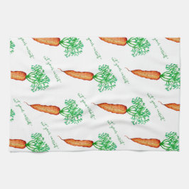 Eat Your Carrots Watercolor Geschirrtuch