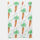 Eat Your Carrots Watercolor Geschirrtuch (Vertikal)