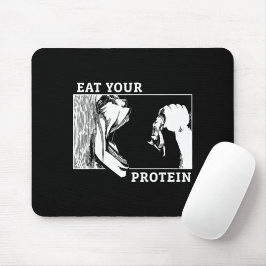 Eat Your Protein Man Vs Gym Fitness Mousepad (Mit Mouse)