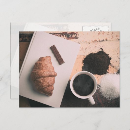 Eatables on a table postkarte (Vorne/Hinten)