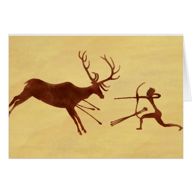 EatAnimals.com-Höhlenmalerei-Karte (Vorderseite (Horizontal))