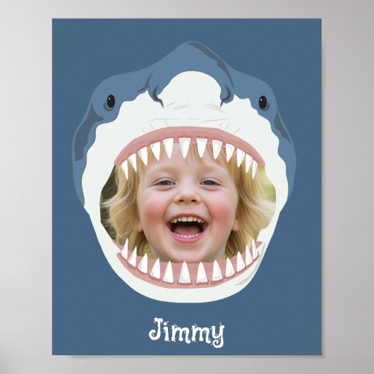 Eaten By A Shark Fun Your Photo Poster (Vorne)