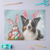 Eater Bunny und Border Collie Dog Seidenpapier (Basteln)