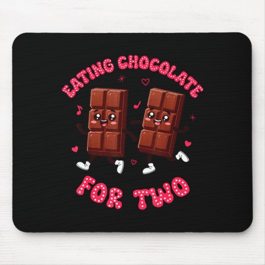 Eating Chocolate For Two Pregnancy Valentines Day  Mousepad (Vorne)