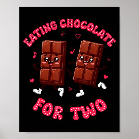 Eating Chocolate For Two Pregnancy Valentines Day  Poster (Vorne)