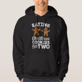 Eating Christmas Cookies for Two Pregnancy Announc Hoodie (Vorderseite)