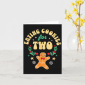 Eating Christmas Cookies For Two - Pregnancy Revea Karte (Gelbe Blume)