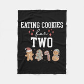 Eating Christmas Cookies For Two Pregnancy Reveal Fleecedecke (Vorderseite)